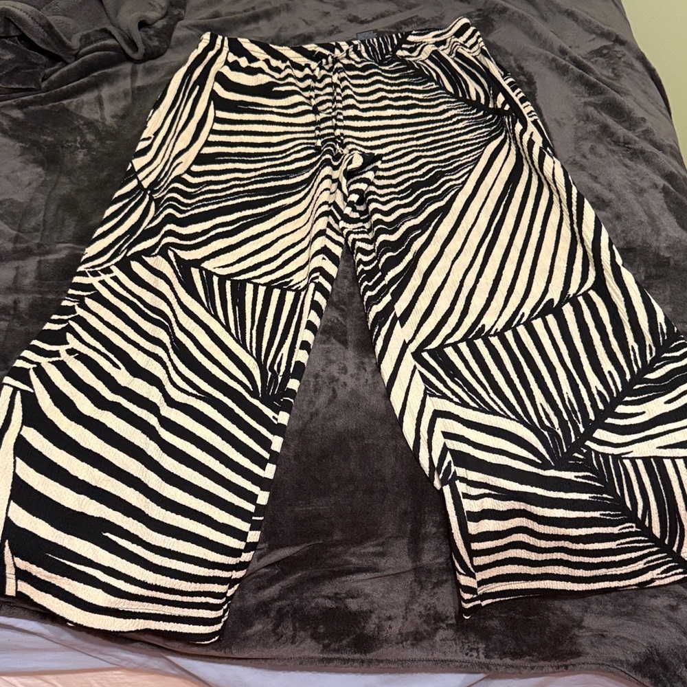 Black and White Striped Pants